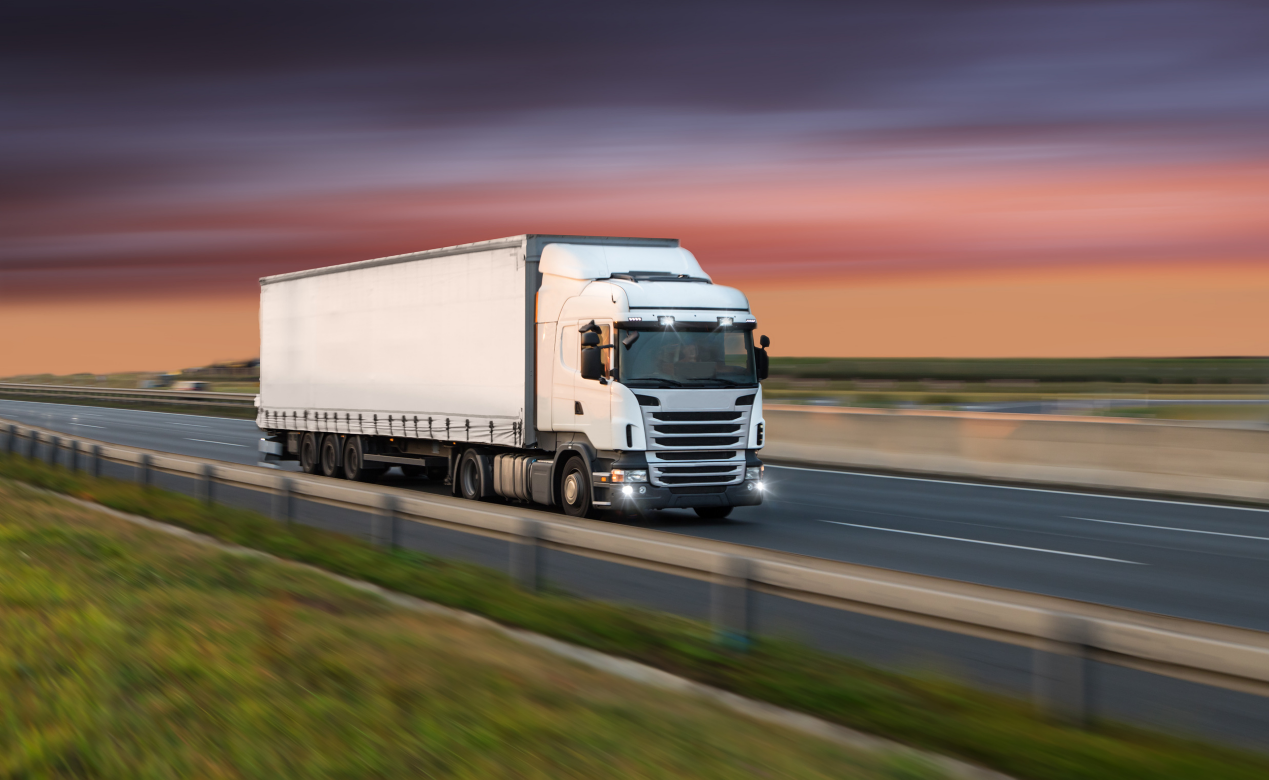 Heavy truck on highway